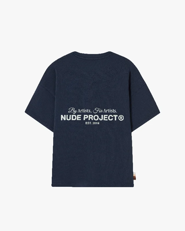 Women's Ruffled BlouseCULT*TEE NAVY