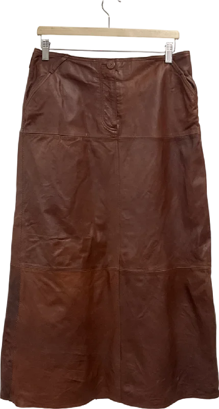 Women's Boat Collar SweatersNext Brown Florere Leather Pencil Midi Skirt UK 14