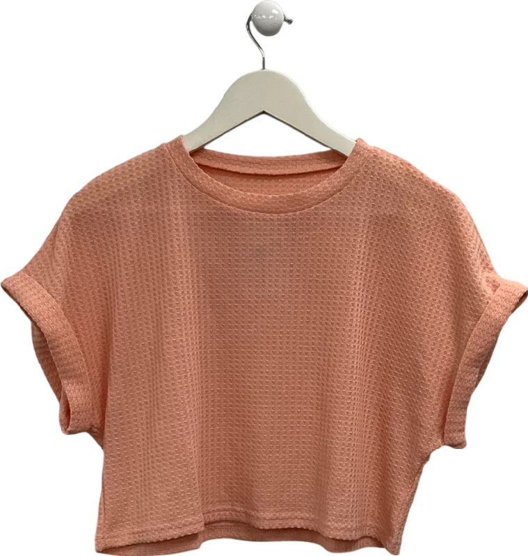 Women's Longline SweatersOrange Textured Loose Tee UK L