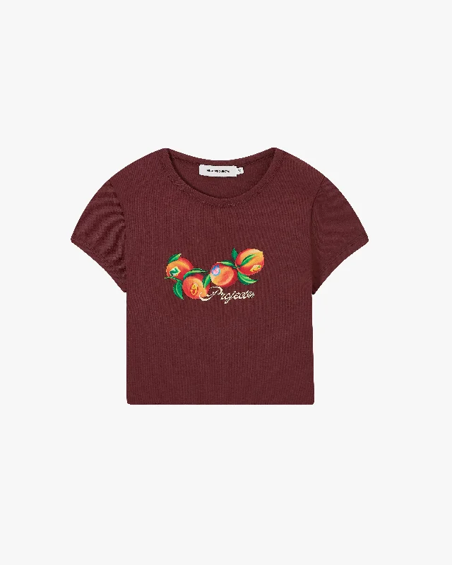 Women's Blouse for Casual WearPEACH TOP BURGUNDY