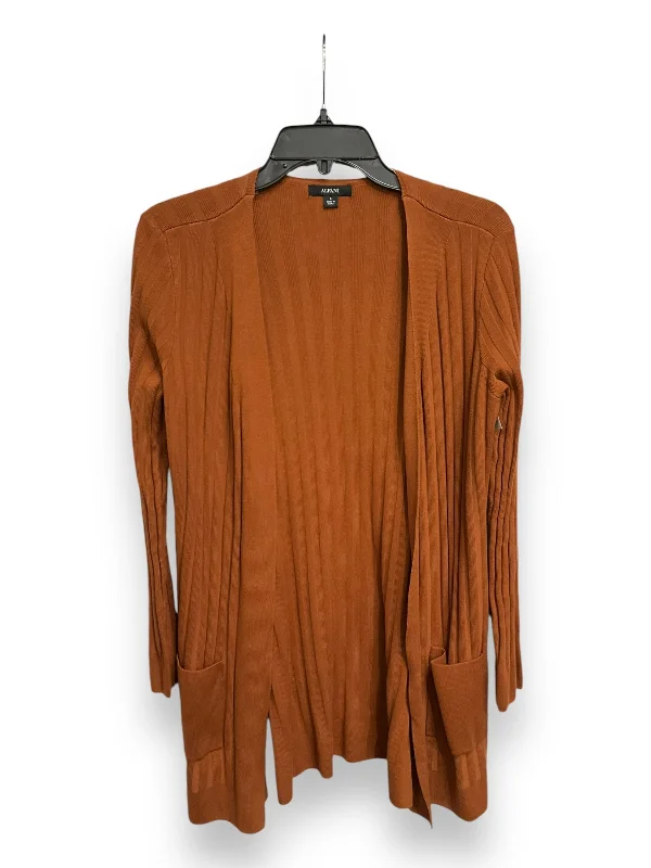 Women's Long Length SweatersCardigan By Alfani In Brown, Size: S