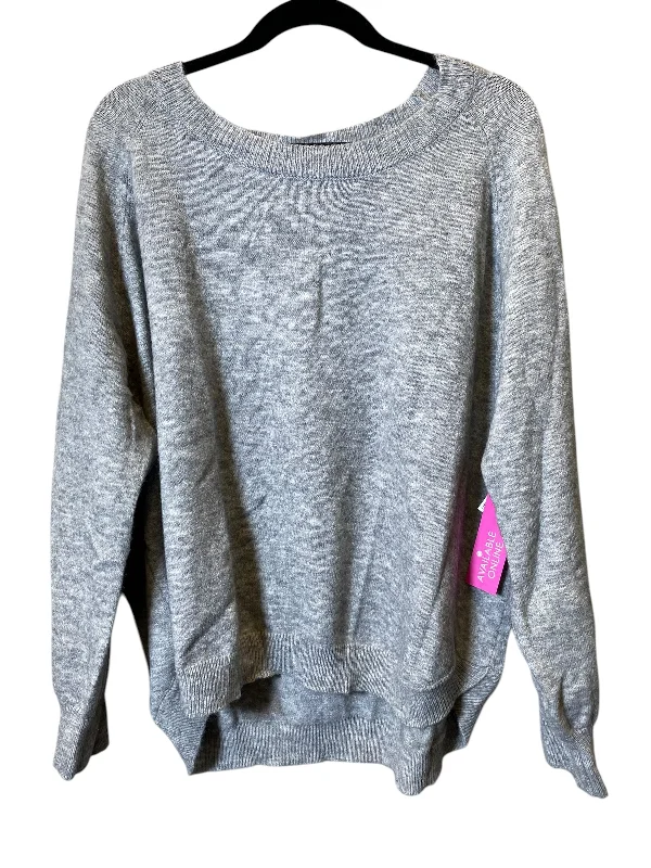 Women's Rounded Hem SweatersSweater By Shein In Grey, Size: 3x