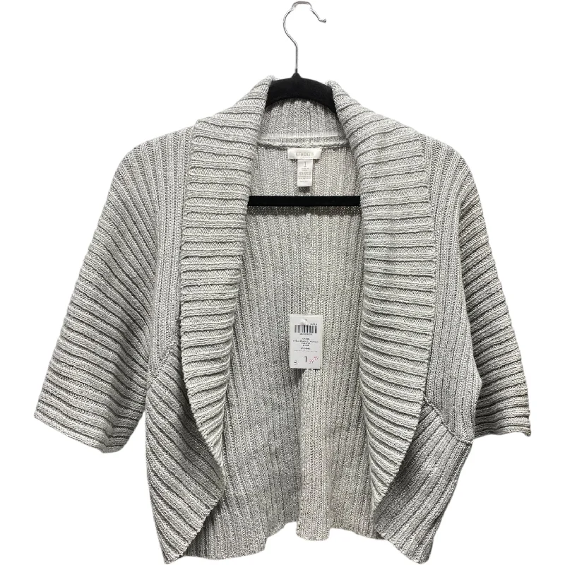 Women's Square Neck SweatersSweater Cardigan By Chicos In Grey, Size: M