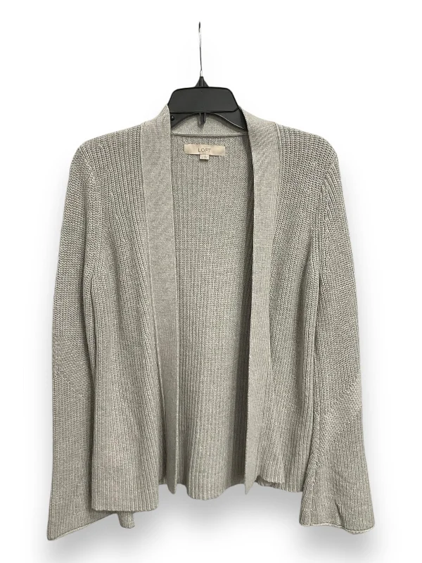 Women's Narrow Collar SweatersCardigan By Loft In Grey, Size: S