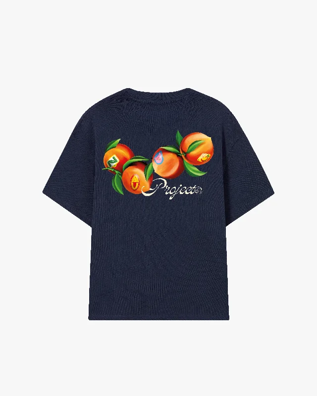 Women's Blouse with Wide CollarPEACH TEE NAVY