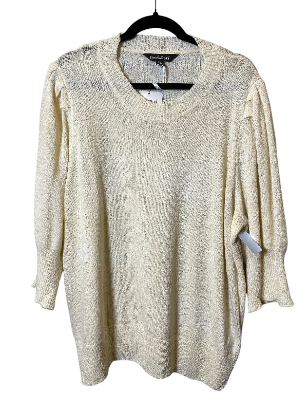 Women's Three-Quarter Sleeve SweatersSweater By Davi & Dani In Beige, Size: 1x