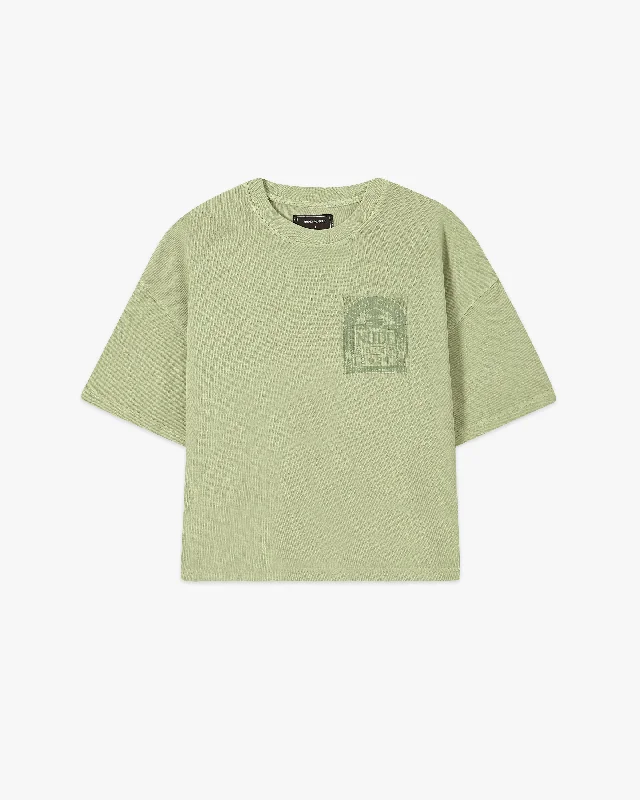 Women's Blouse with Peter Pan CollarJOURNEY BOXY TEE GREEN