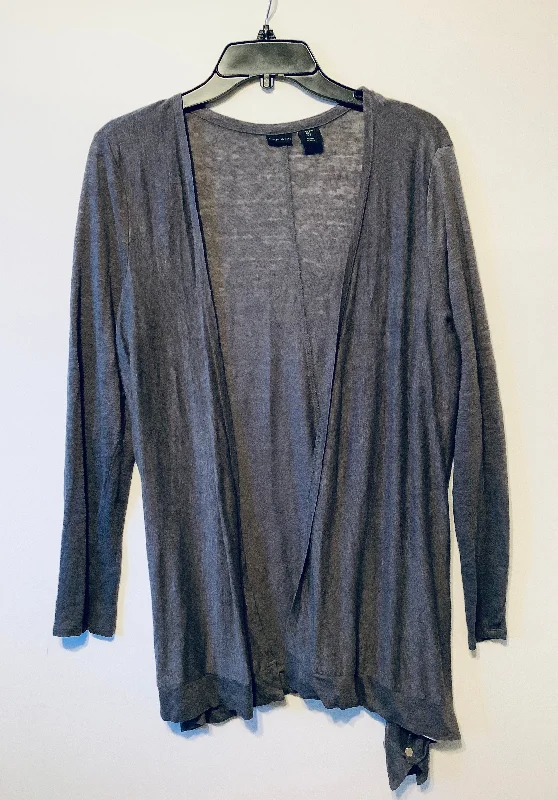 Women's Greek Wool SweatersCardigan By Tahari By Arthur Levine In Grey, Size: L