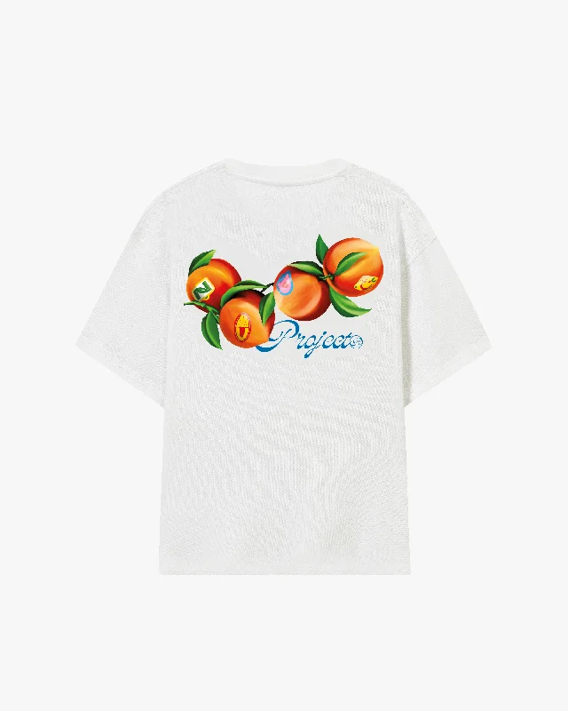 Women's Blouse with Notched CollarPEACH TEE WHITE