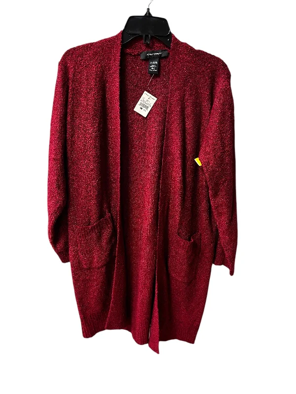 Women's Russian Wool SweatersSweater Cardigan By Ashley Stewart In Maroon, Size: 0x