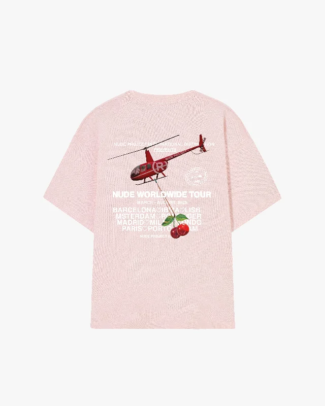 Women's Blouse with Peter Pan CollarNUDE TOUR TEE PINK