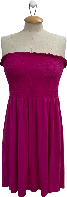 Women's Narrow Collar Sweaterseveryday Pink Sleeveless Top UK 14