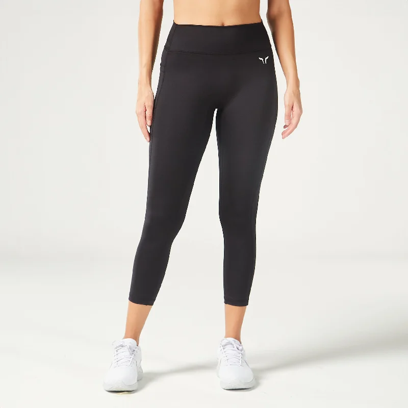 Essential Mid-Rise Leggings 24" - Black