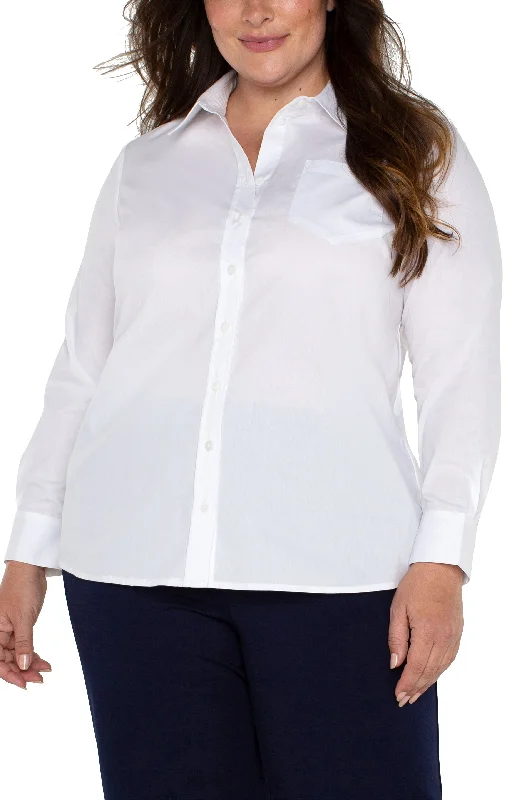 Women's Jodhpurs with Boat CollarCLASSIC BUTTON FRONT POPLIN SHIRT