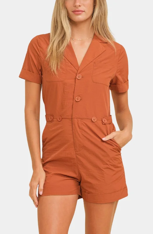 Women's Jumpsuits with V-Shaped CollarNaomi Romper