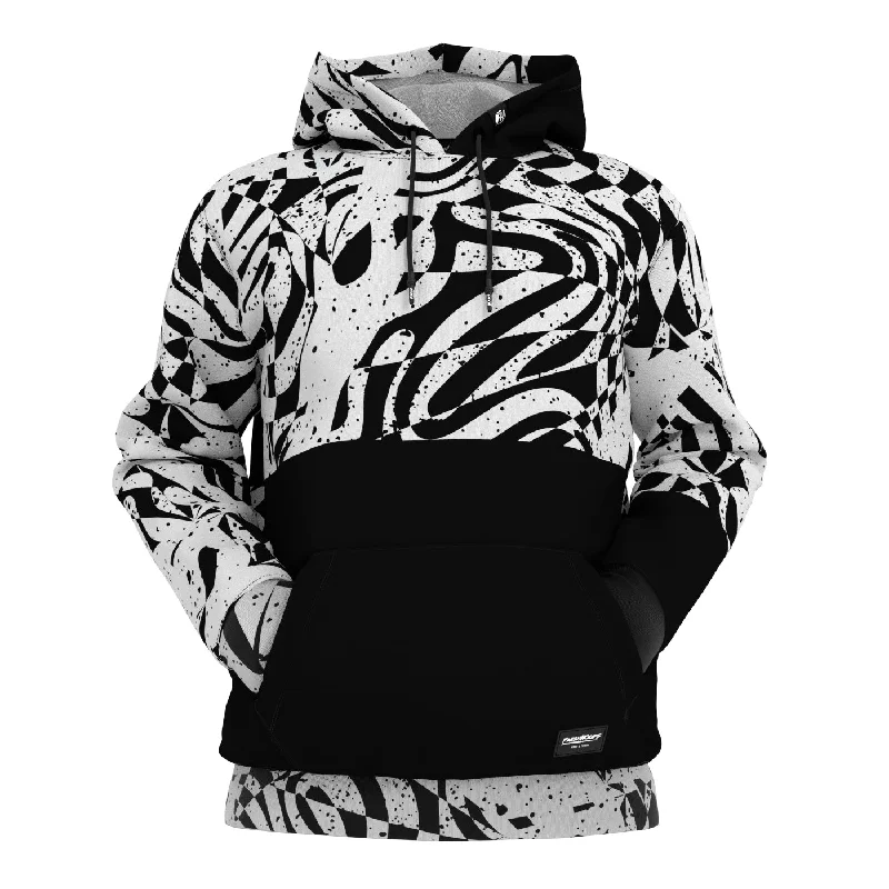 Women's Hooded Sweatshirts with Linen LiningCheck-Crash Hoodie