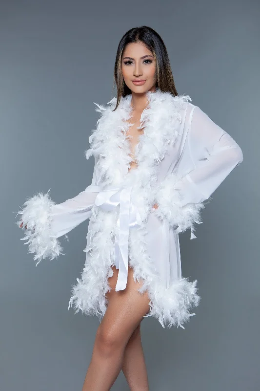 women's pajamas with a relaxed, casual vibeGeovan Sexy Lux Robe White