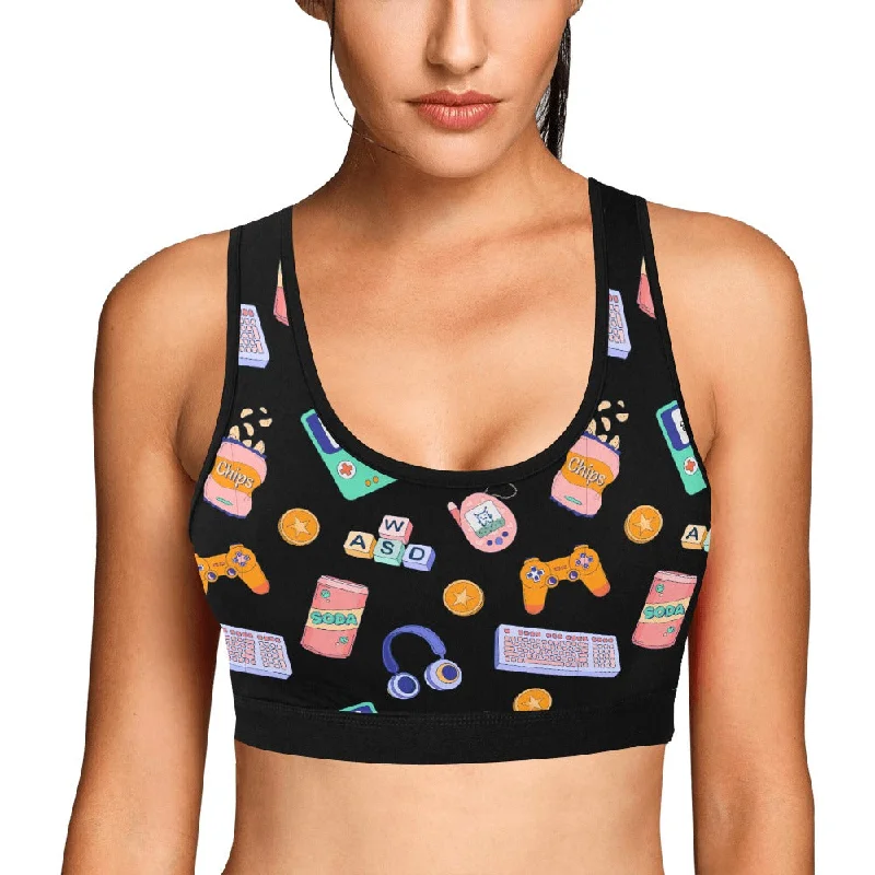 convertible plunge bra with lace trimRetro Gamer Women's Bralette