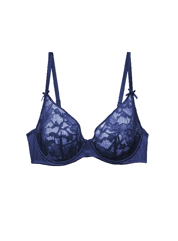 backless bra with invisible strapsNighttime Blue Fuller Cup Magnolia Lace Bra