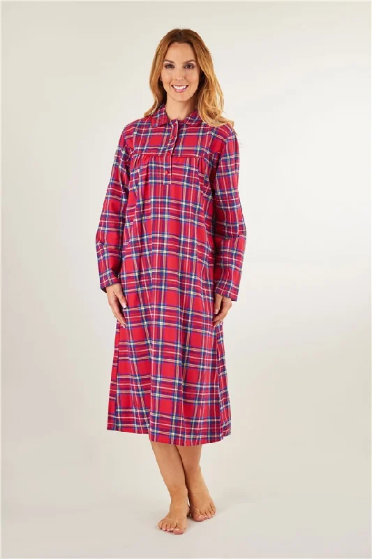 women's pajamas for those who cherish their bedtime routinesCotton Flannel Nightgown Short