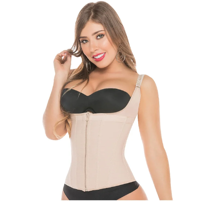 lightweight shapewear for casual wearFajas Salome 0313 | Chaleco Colombiano con Tiras Removibles | Powernet