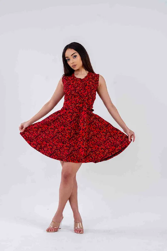 Women's Off-Shoulder DressesOto Mini Dress | Red African Print