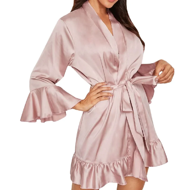 women's pajamas with a modern twistSatin Lace Kimono