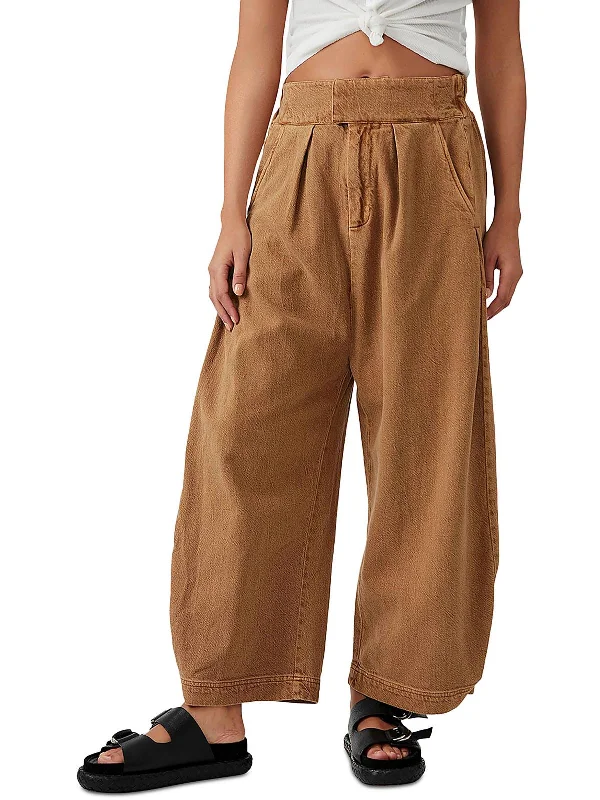 Women's Jodhpurs with Boat CollarWomens High Rise Flare Leg Wide Leg Pants