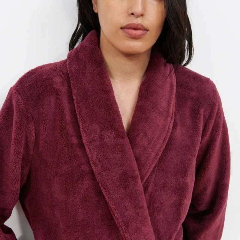 women's pajamas with elastic waistbandsFemilet Teddy Robe