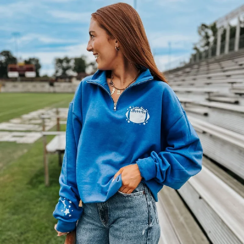 Women's Hooded Sweatshirts with ThumbholesGame Day Quarter Zip