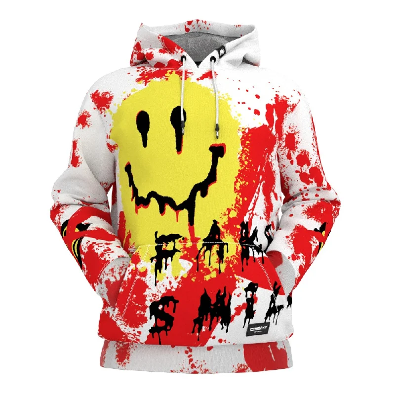 Women's Hooded Sweatshirts with Polka Dot LiningFake Smile Hoodie