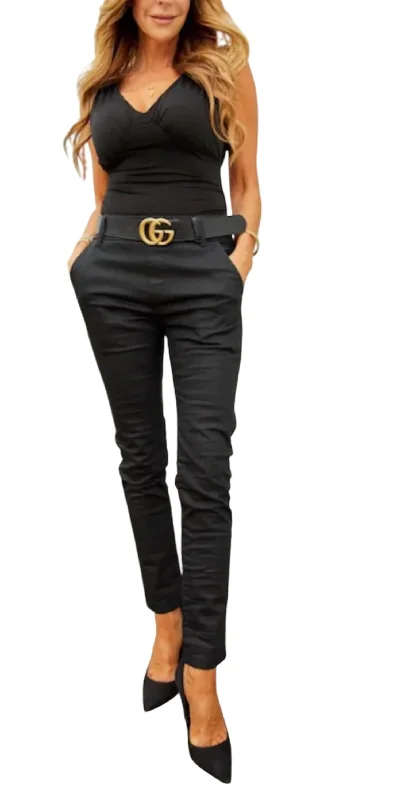 Women's Jodhpurs with Tapered LegDafna Black Orginal Pant