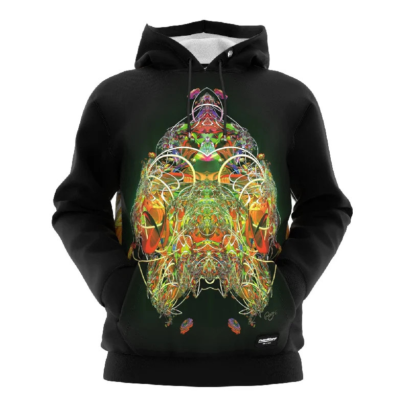 Women's Hooded Sweatshirts with Velcro ClosureGalactic Priest Hoodie