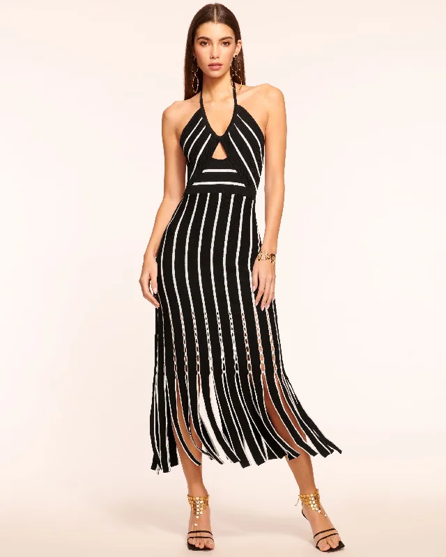 Women's Off-Shoulder DressesFrida Fringe Knit Midi Dress