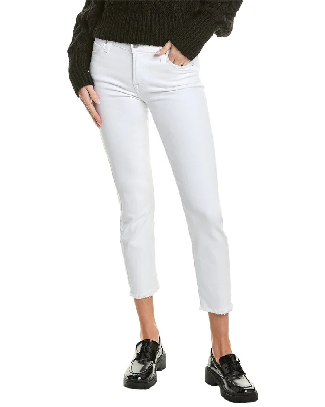 Women's Jodhpurs with Buttons7 For All Mankind Roxanne Ankle White Slim Cigarette Jean