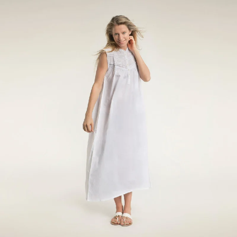 women's pajamas with adjustable waistbandsRoberta 100% Woven Cotton Gown