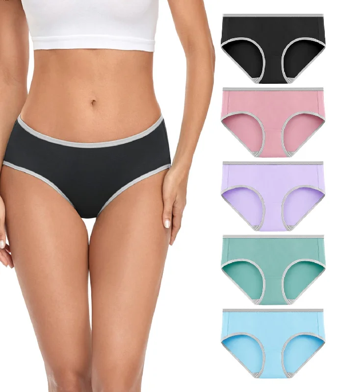 plus-size minimizer underwire brawirarpa Women’s Mid Low Rise Cotton Brief Panties 5 Pack