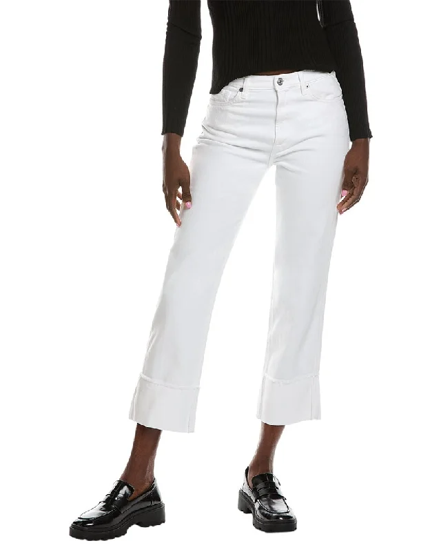 Women's Ankle-Length Pants7 For All Mankind Logan White Stovepipe Jean