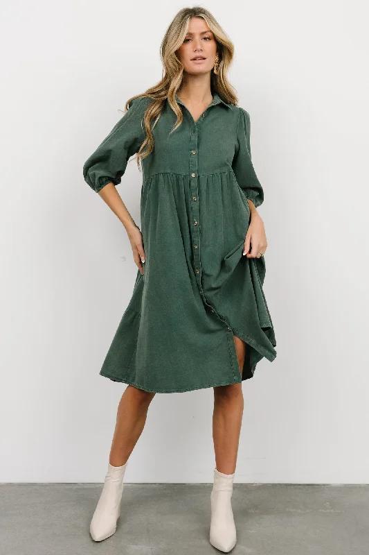 Women's Tailored ShortsSari Babydoll Dress | Green