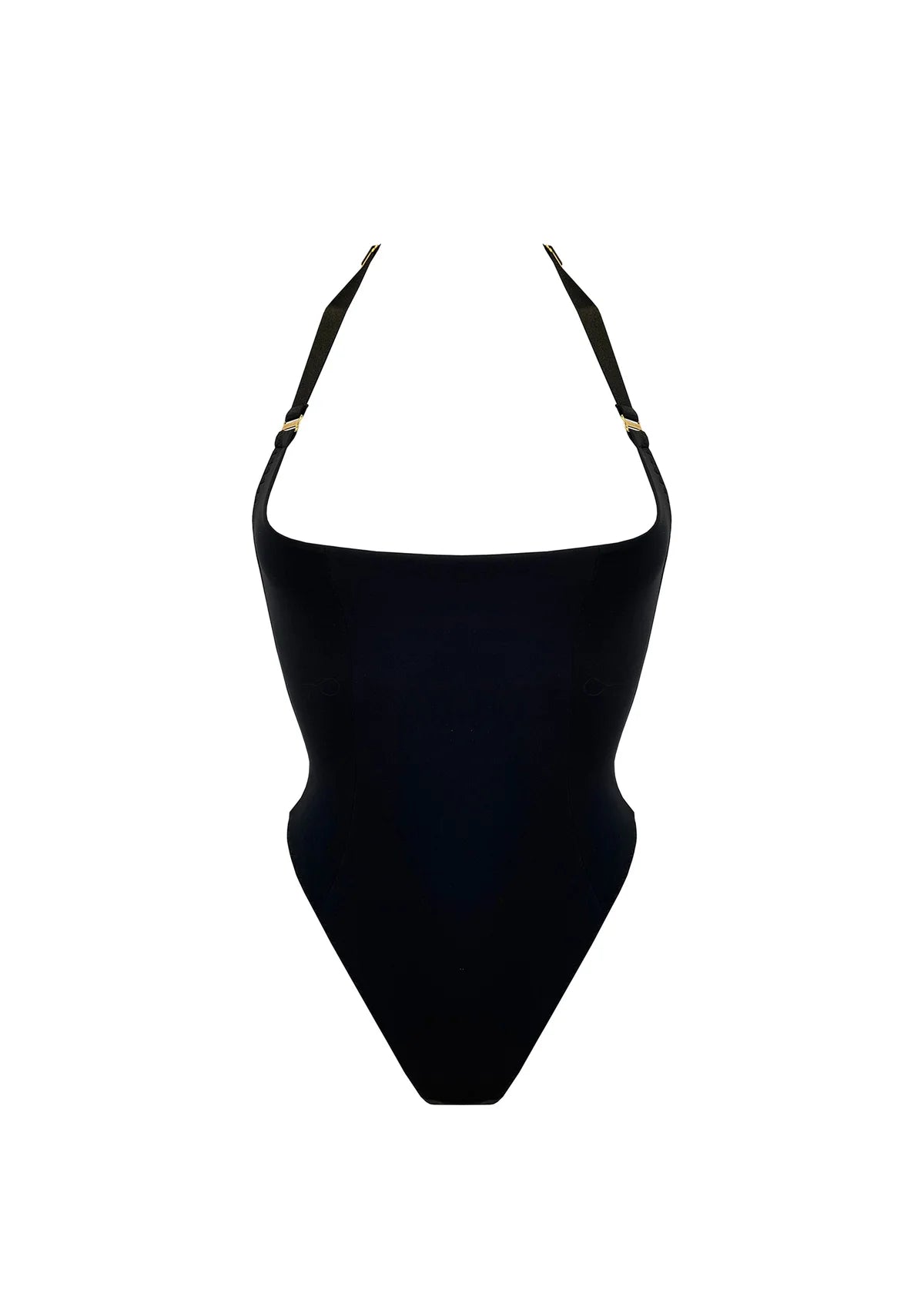 seamless bra with underwire supportBlack Syra Low-Cut Bodysuit