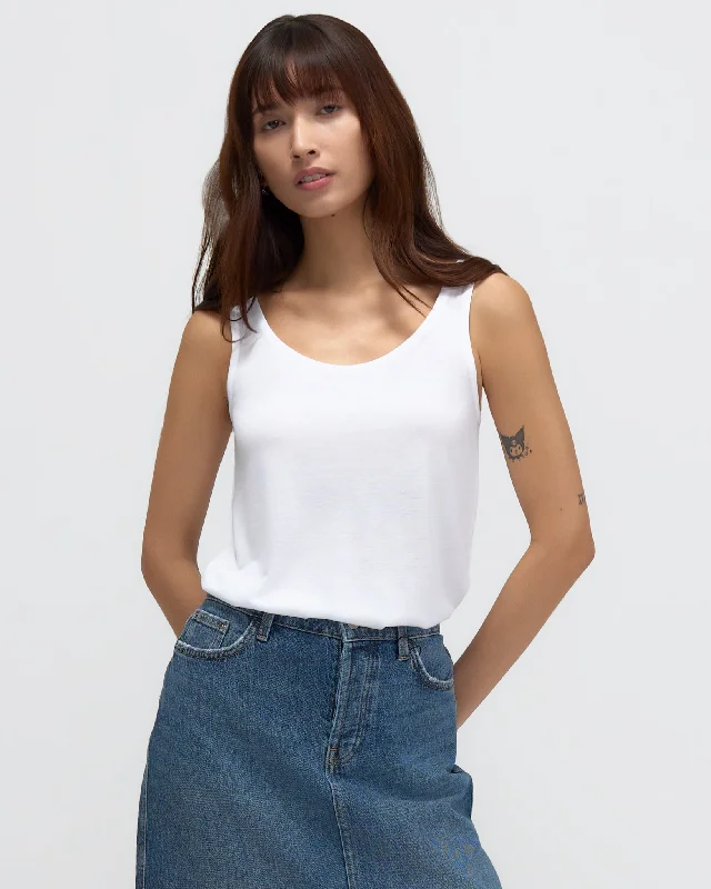 Women's Blouse with Wide CollarTENCEL™ Relaxed Tank