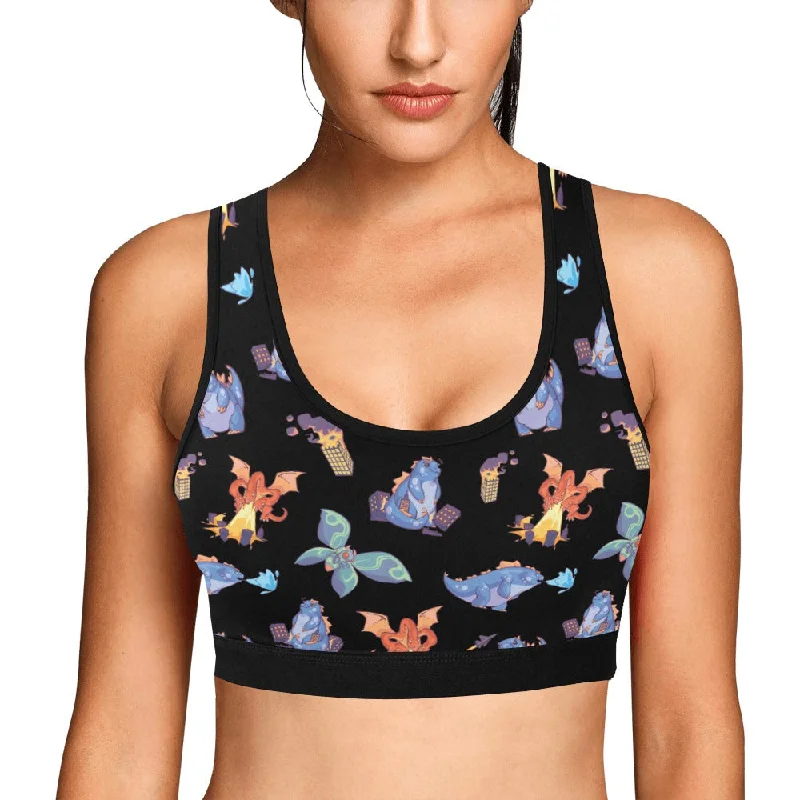 plus-size sports bra with mesh panelsCute Kaijus Women's Bralette