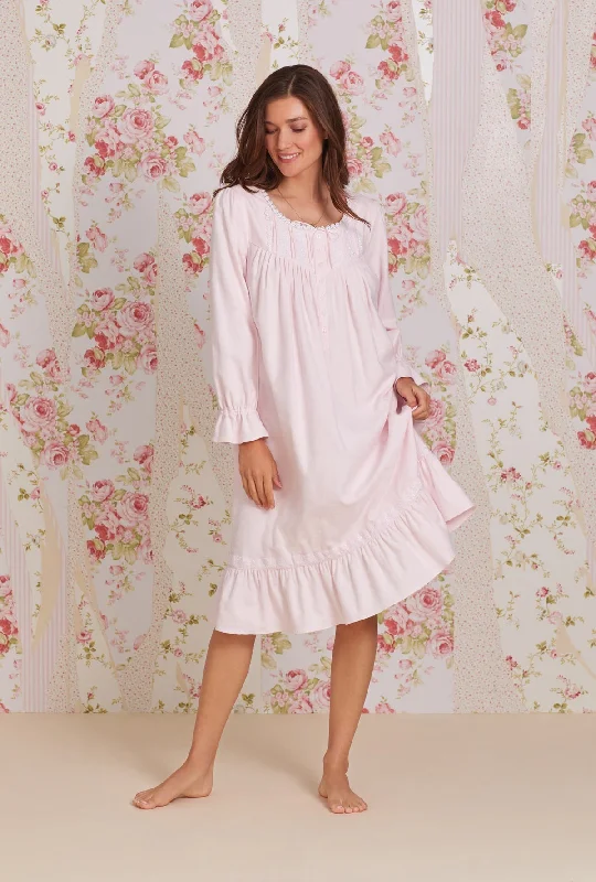 women's pajamas for all-night comfortEileen West Heritage Cotton Flannel Embroidery Waltz Nightgown