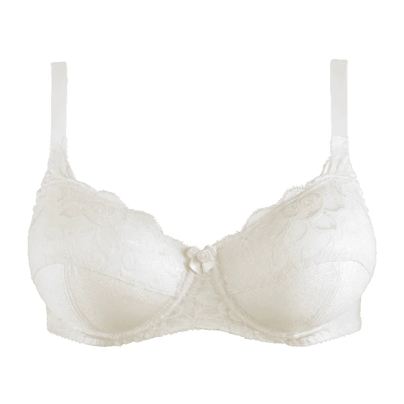 padded plunge sports bra4052 Paysanne Full Cup Bra in Pearl or White