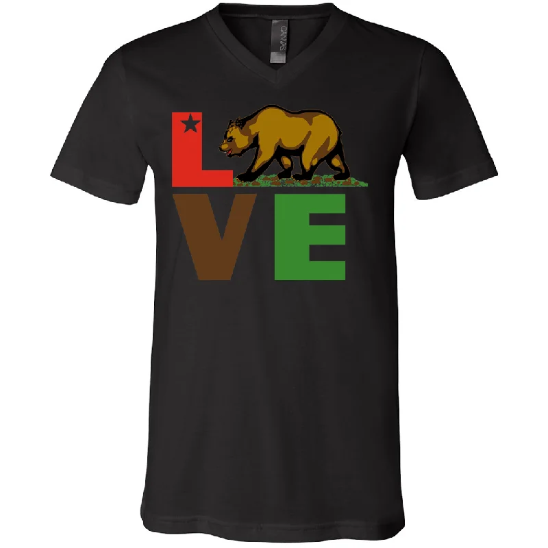 Women's Hooded Sweatshirts with Microfiber LiningCalifornia Republic Love Bear Asst Colors V-Neck