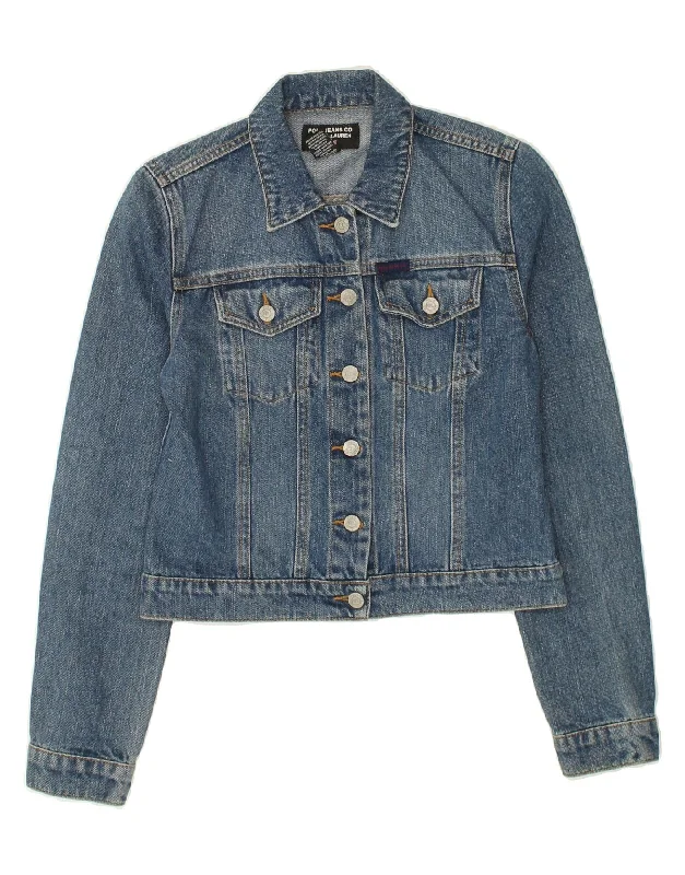 Women's Coats with BeltPOLO RALPH LAUREN Womens Denim Jacket UK 8 Small Blue Cotton