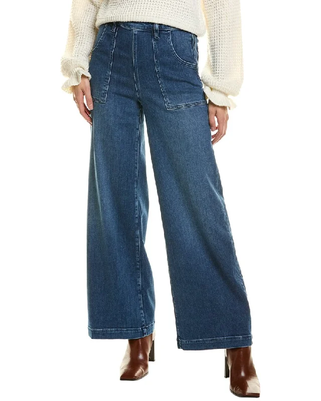 Women's Jodhpurs with Mandarin CollarFRAME Denim Francoise Crossings Clean Wide Leg Jean