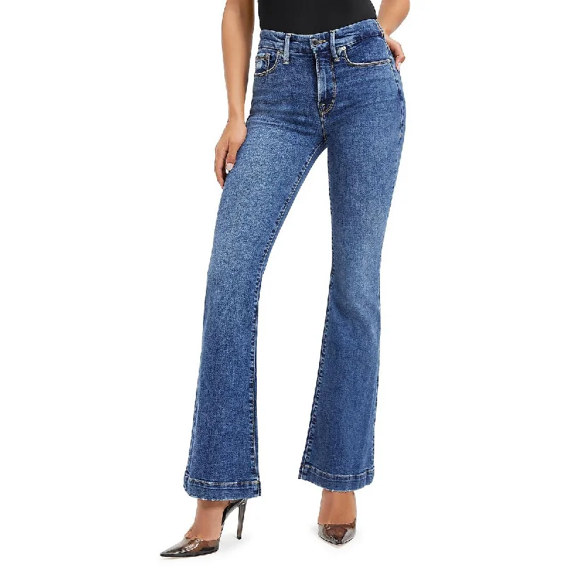 Women's CulottesWomens Mid-Rise Medium Wash Flare Jeans