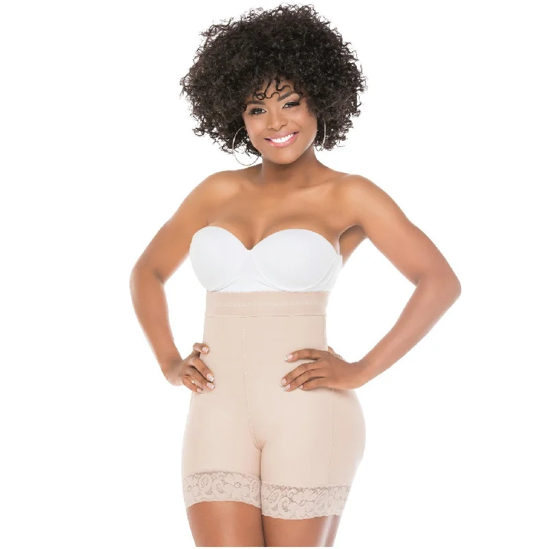 full-body suit with built-in bra for supportSalome 0218 Fajas Colombianas Shorts Levanta Cola para Uso Diario