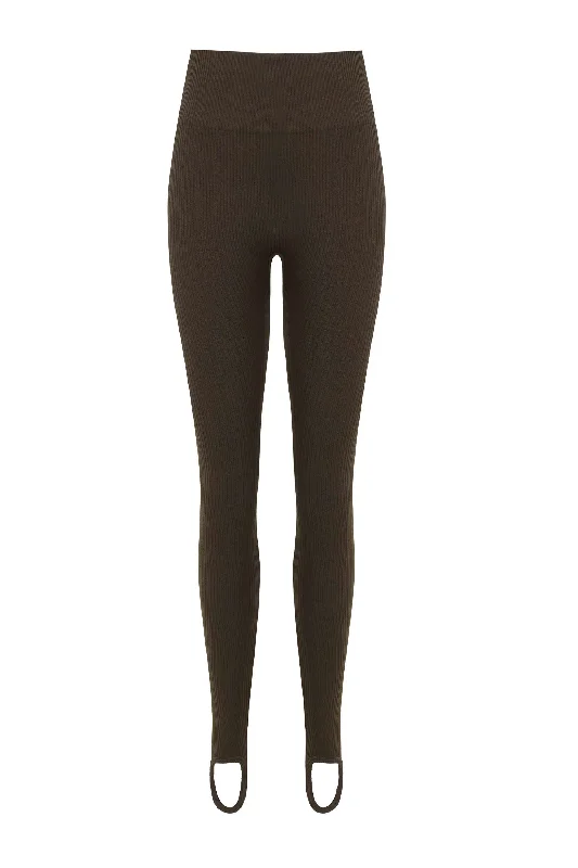 Women's Jodhpurs with Shirt CollarHigh-Waisted Stirrup Leggings